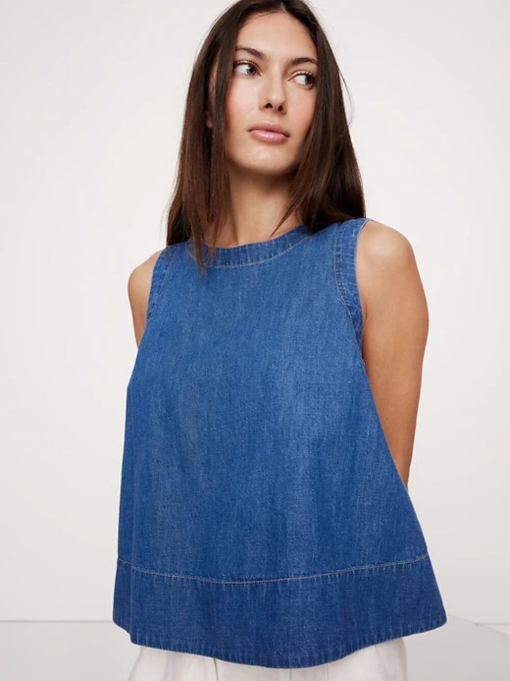 Banana Republic Denim Trapeze Tank